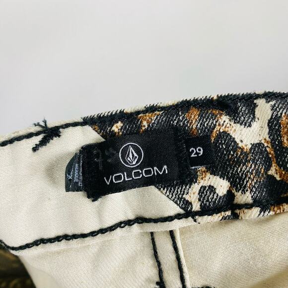 Volcom Size 29 Leopard Print Super Stoned High Rise Button Fly Skinny Jeans - Picture 5 of 6